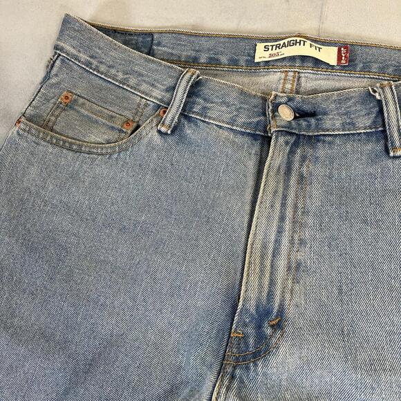 VTG Levis 505 Jeans Mens 36x30 Blue Light Wash Straight Fit Regular Denim Y2K - Picture 7 of 9
